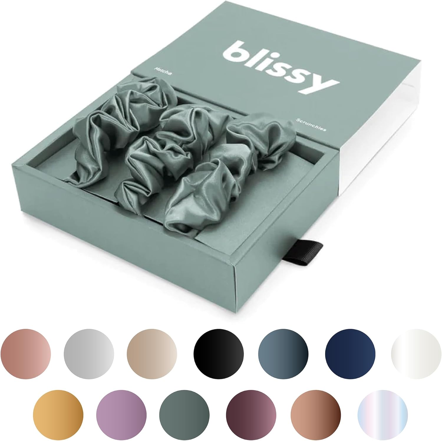 Silk Hair Scrunchies Set